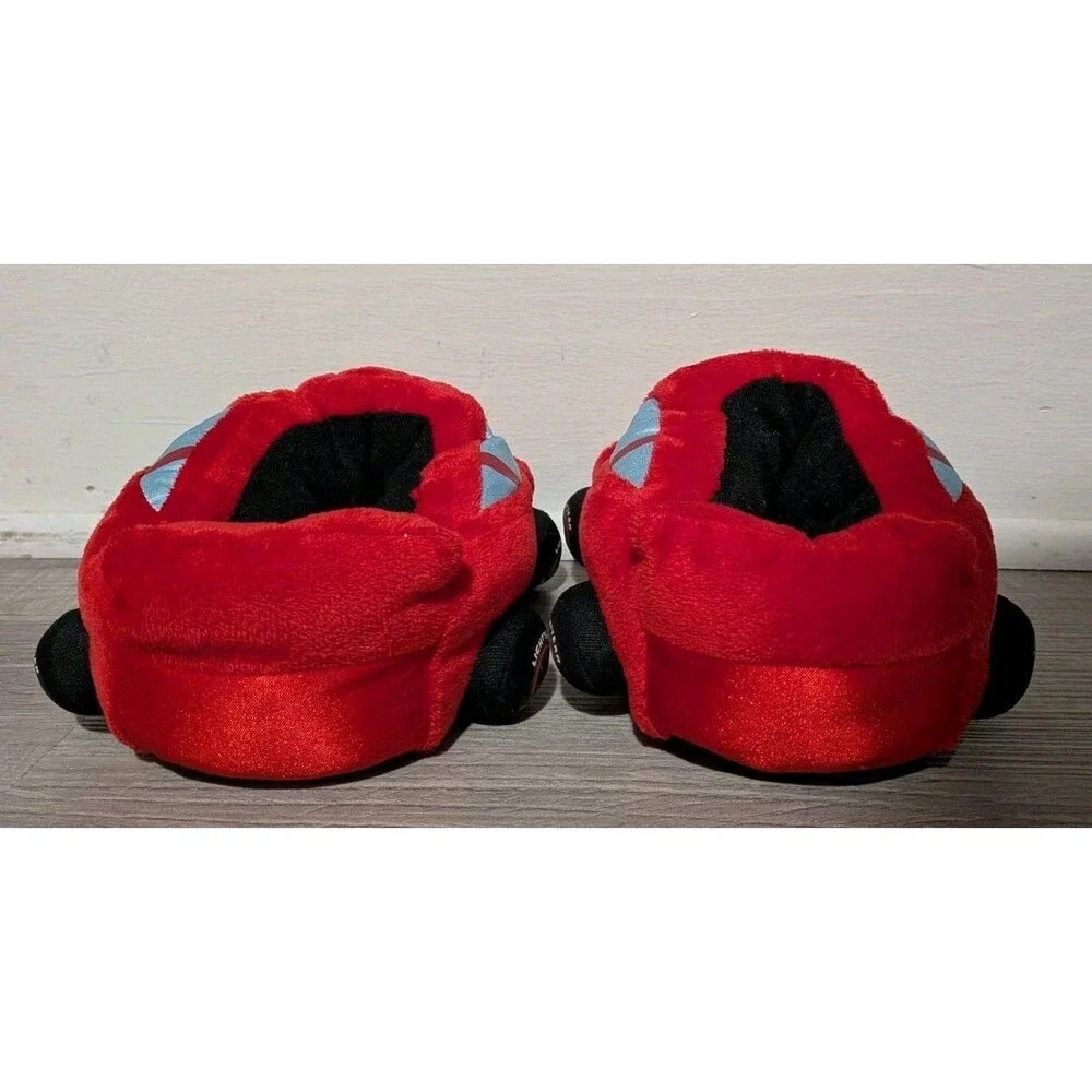 Disney Cars Lightning McQueen Slippers Boys Sz 13-1 Plush
